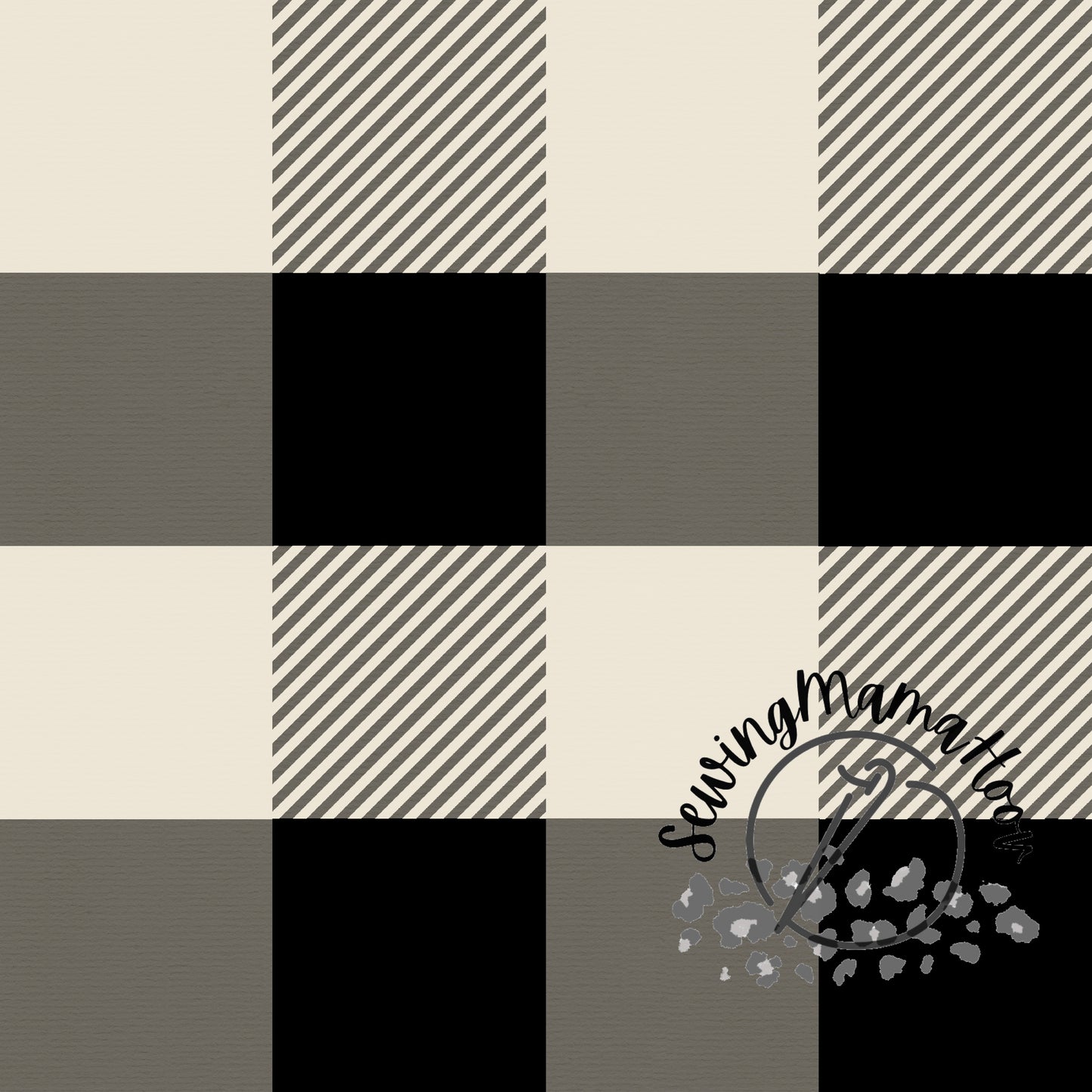 Black an Cream Plaid