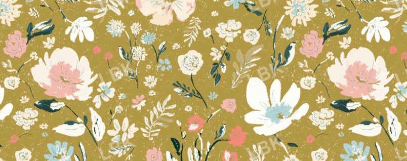 Mustard Green Floral