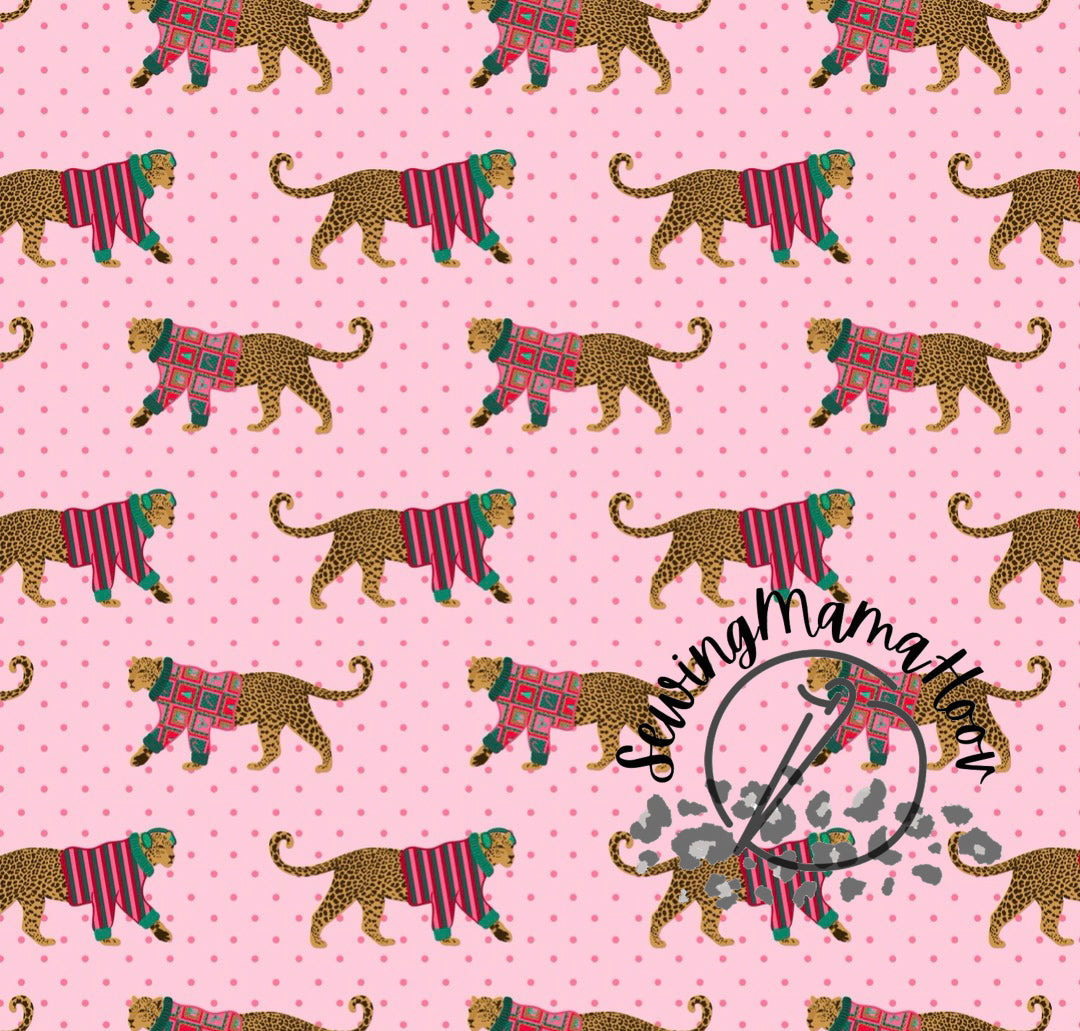 Leopards in Christmas Sweaters