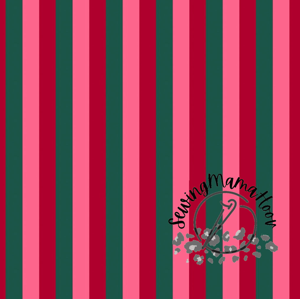 Leopards in Christmas Sweaters Stripes