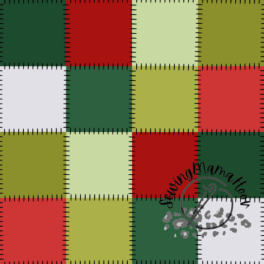 Green and Red Patchwork*