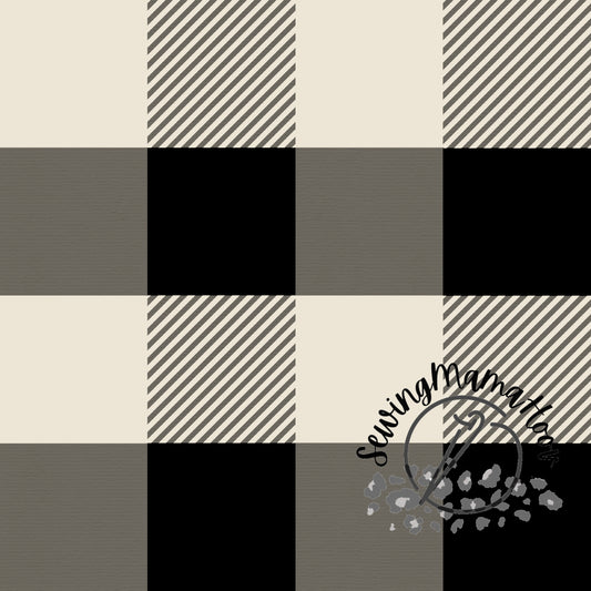 Black an Cream Plaid