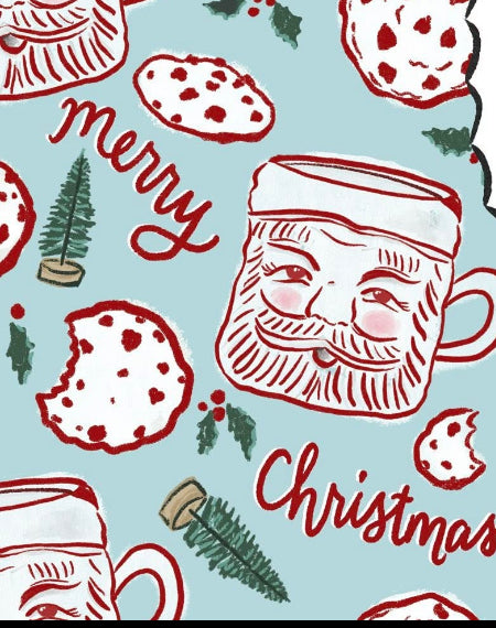 Blue Santa and Cookies