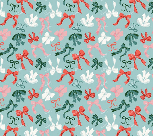 Pink Red and Green Tossed Bows
