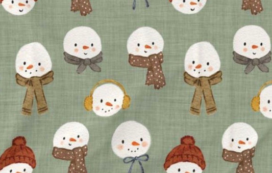 Snowman on Green