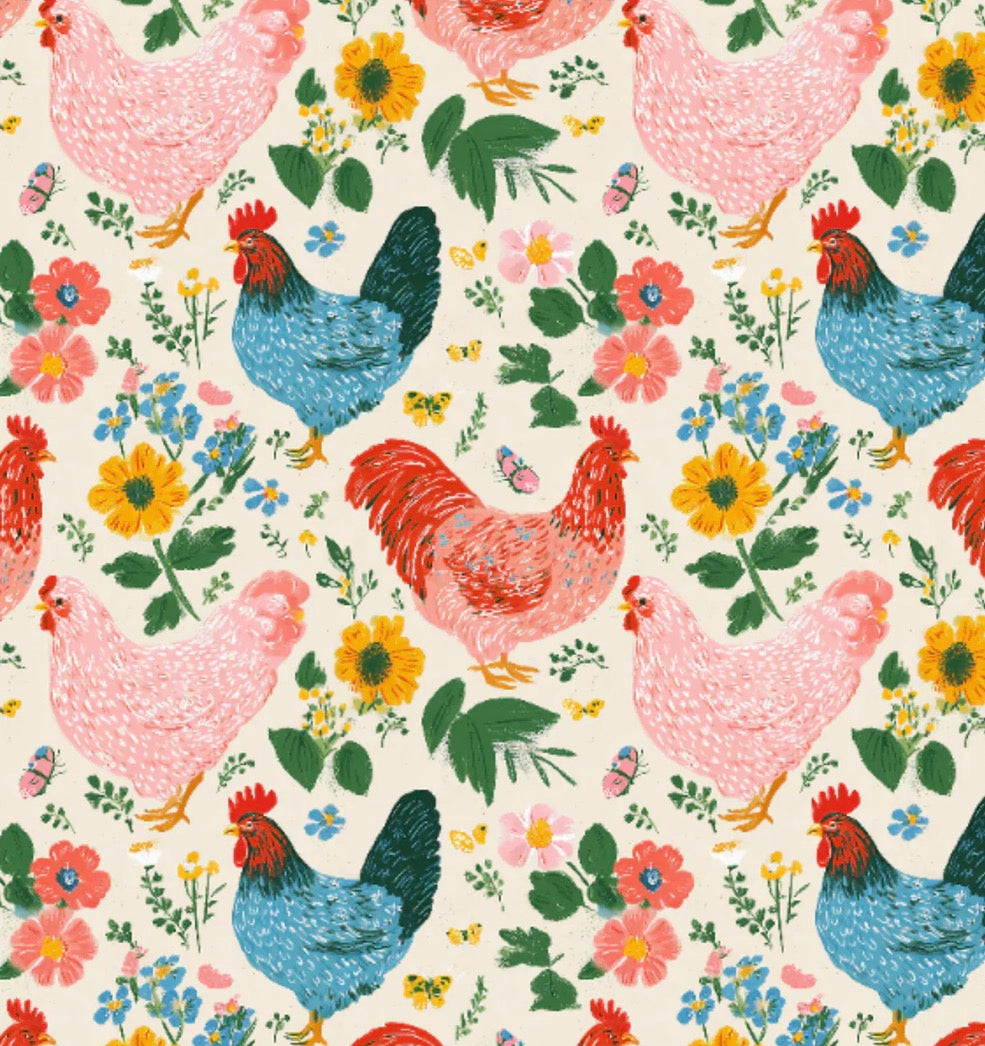 Floral Chickens