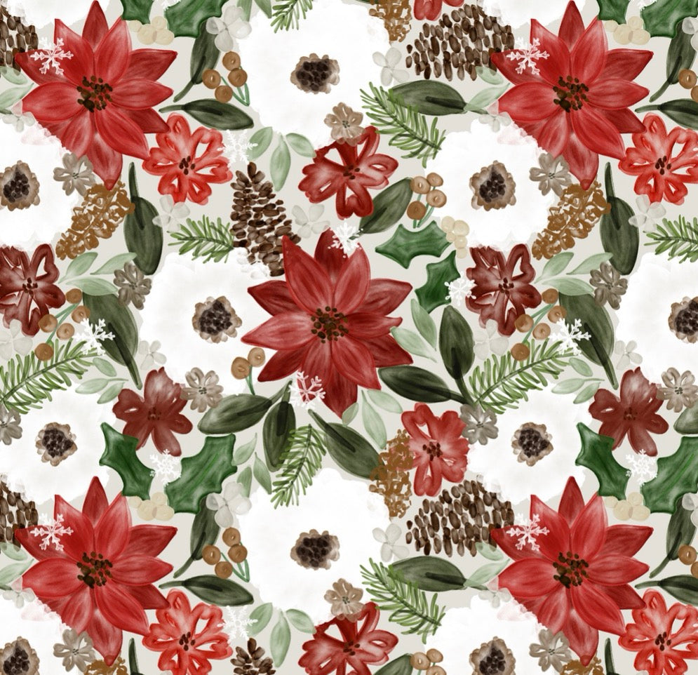 Watercolor Poinsettias*