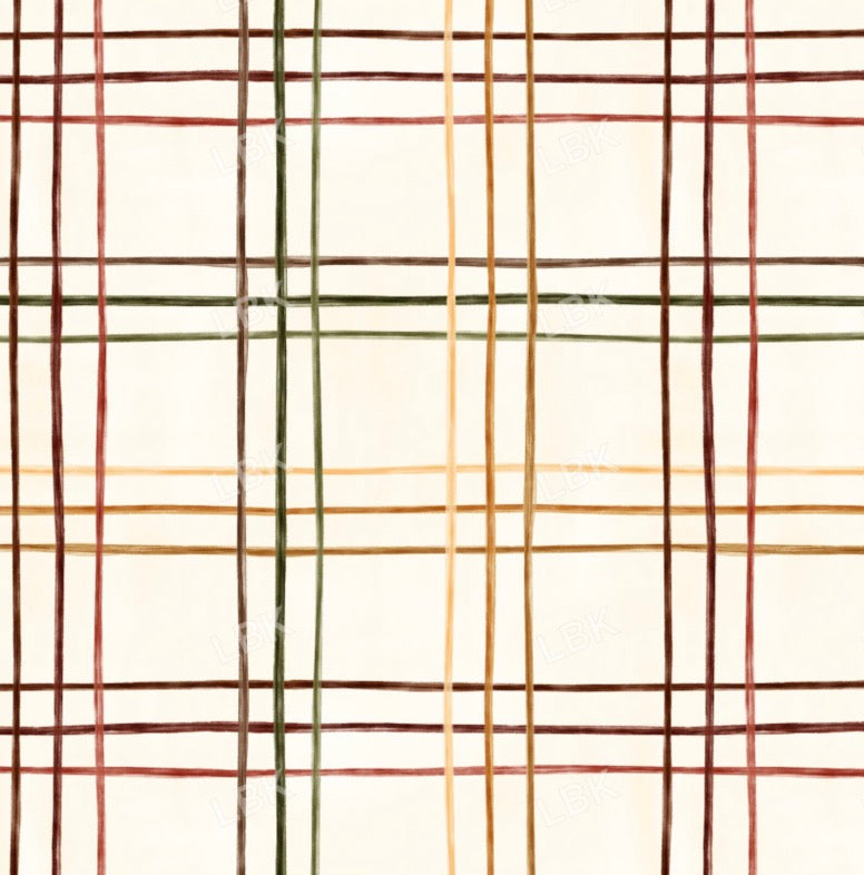 Watercolor Foliage Plaid