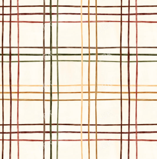 Watercolor Foliage Plaid