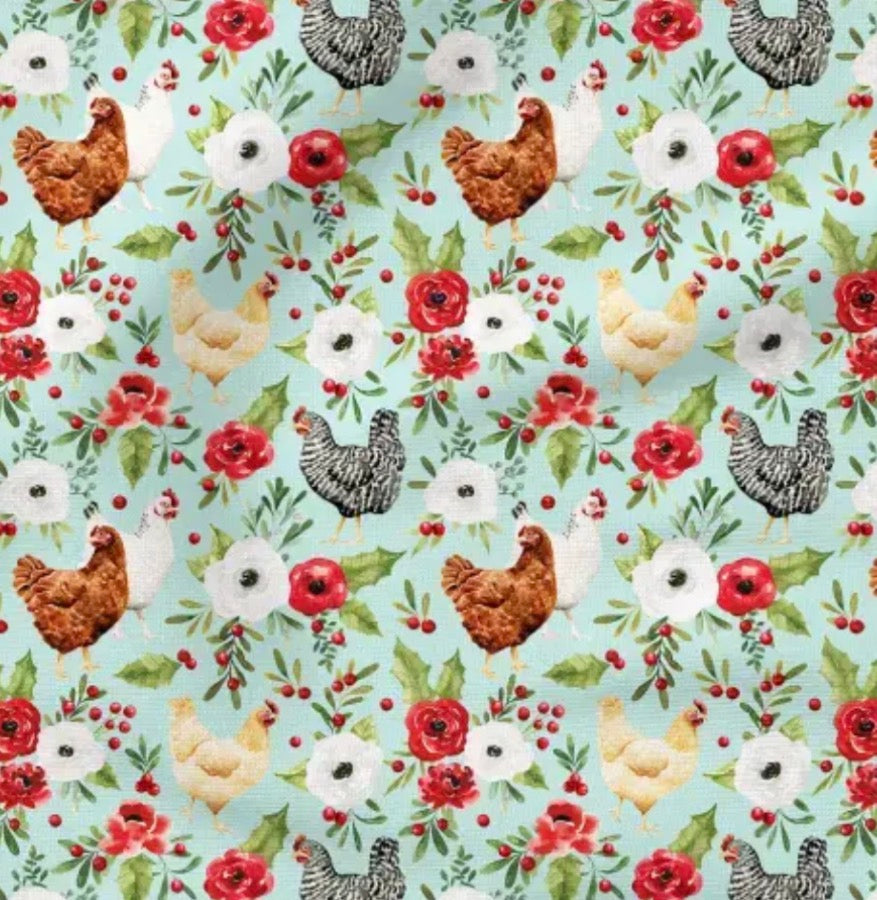 Floral Chickens