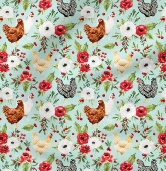 Floral Chickens