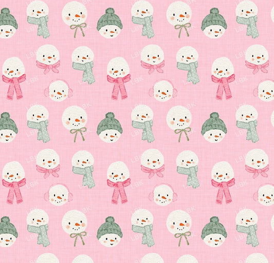 Snowman on Pink