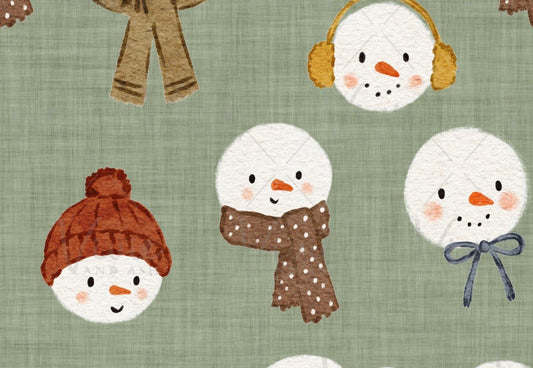 Snowman on Green
