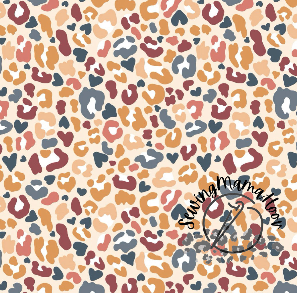 Pink Blue Mustard Leopard