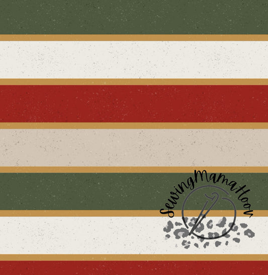 Red Green and Cream Stripes