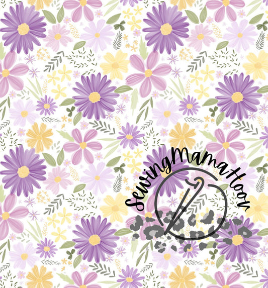 Purple and Yellow Floral*