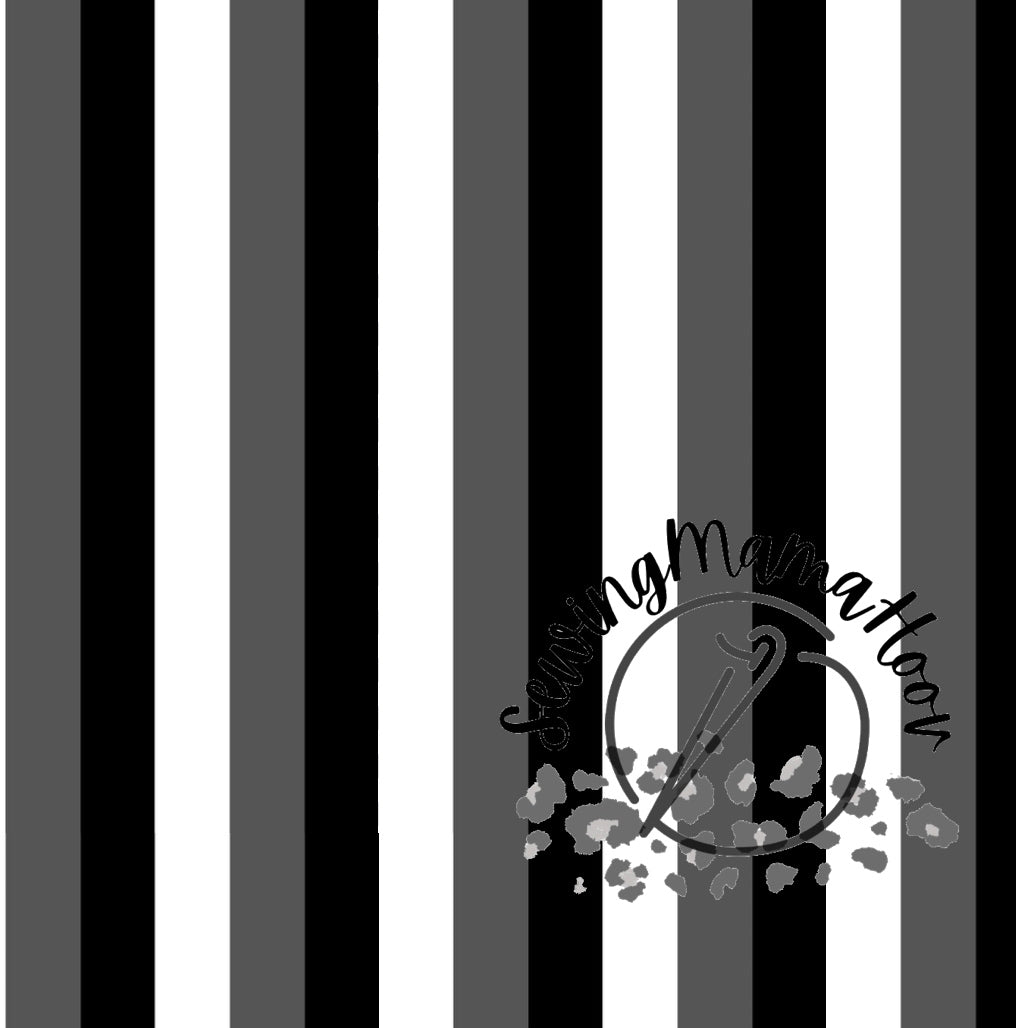 Gray, Black and White Stripes